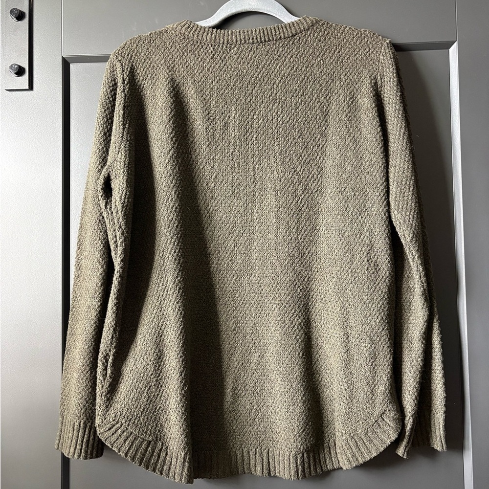 Pink Clover Textured Olive Sweater - Picture 3 of 5